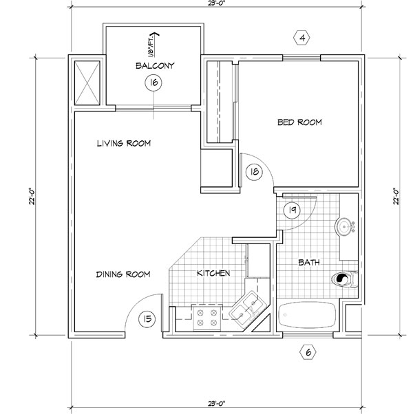 Floor Plan for Bonnie Brae Village