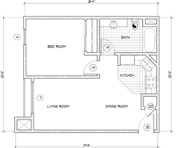 Floor Plan for Bonnie Brae Village